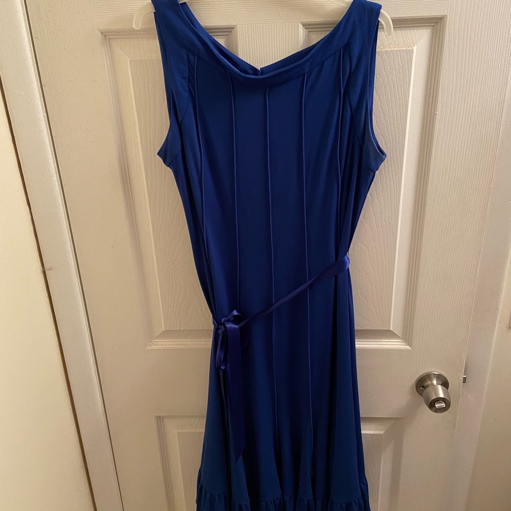 Sandra Darren Kelly Blue  Sleeveless Dress